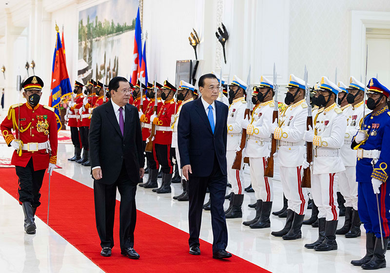 李克强同柬埔寨首相洪森举行会谈「相关图片」